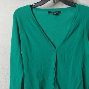 Forever 21 | pine green button close cardigan